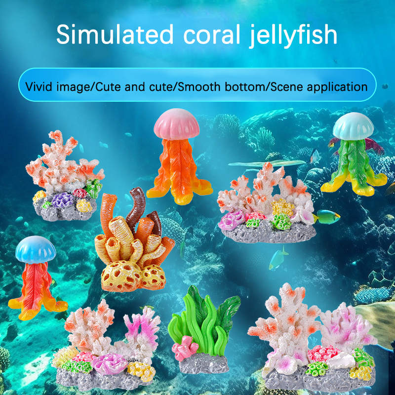Aquarium Fish Enrichment - Mini Resin Fish Tank Accessories Cute
