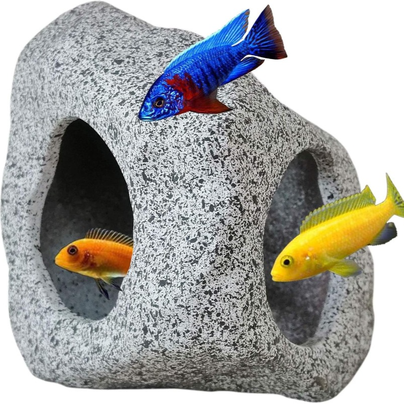Aquarium Fish Enrichment - Fish Tank Cave Stone Landscaping Decoration