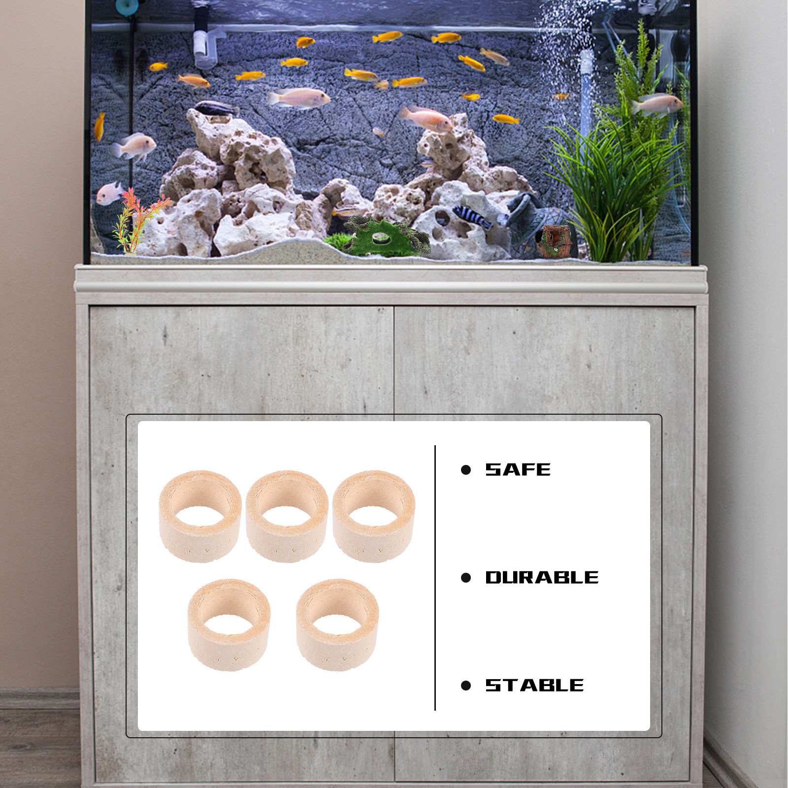 5Pcs Premium Pottery Water Pla - Aquarium Fish Tank 리뷰 및 가격