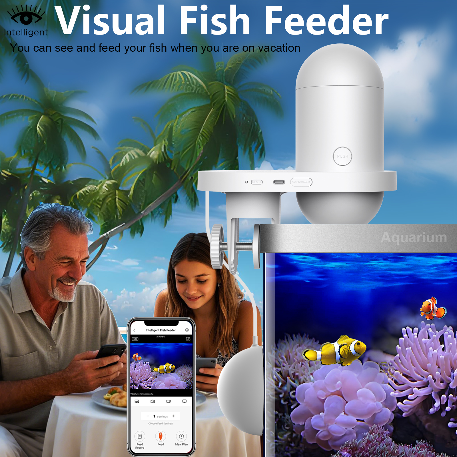 Automatic Fish Feeder With Cam - Aquarium Fish Feeder 리뷰 및 가격