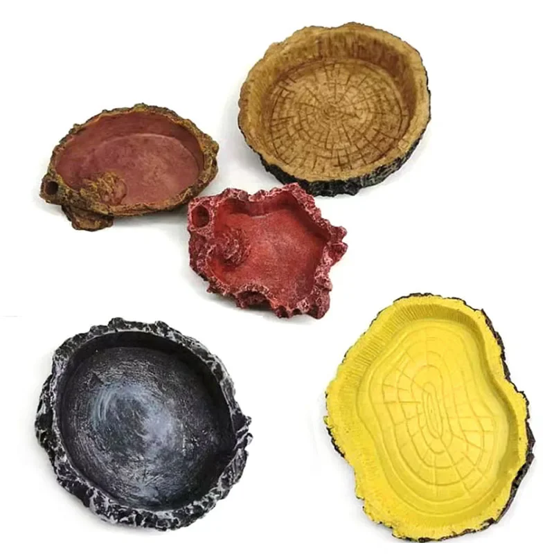 Pet Reptile Feeder Bowl Resin  - Aquarium Fish Feeder 리뷰 및 가격