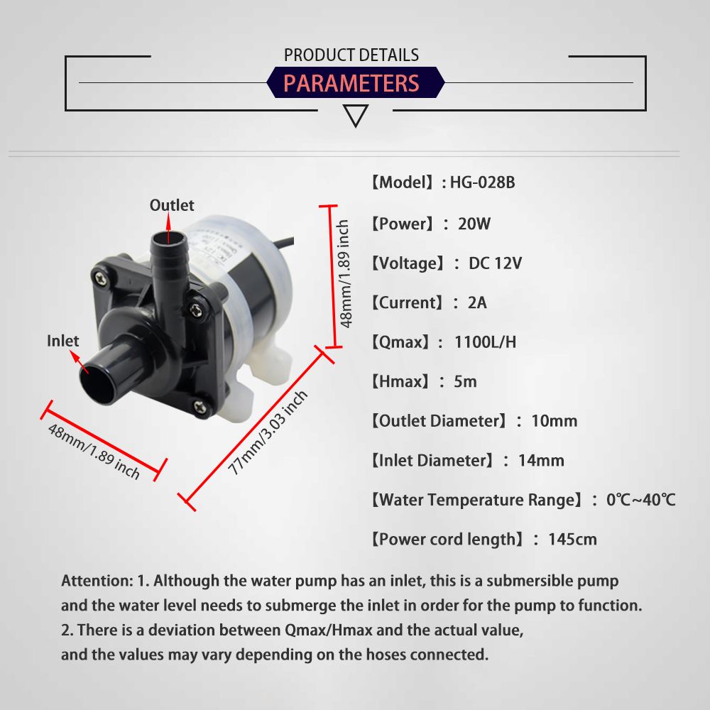 12V DC Brushless Small Submers - Aquarium Fish Tank 리뷰 및 가격