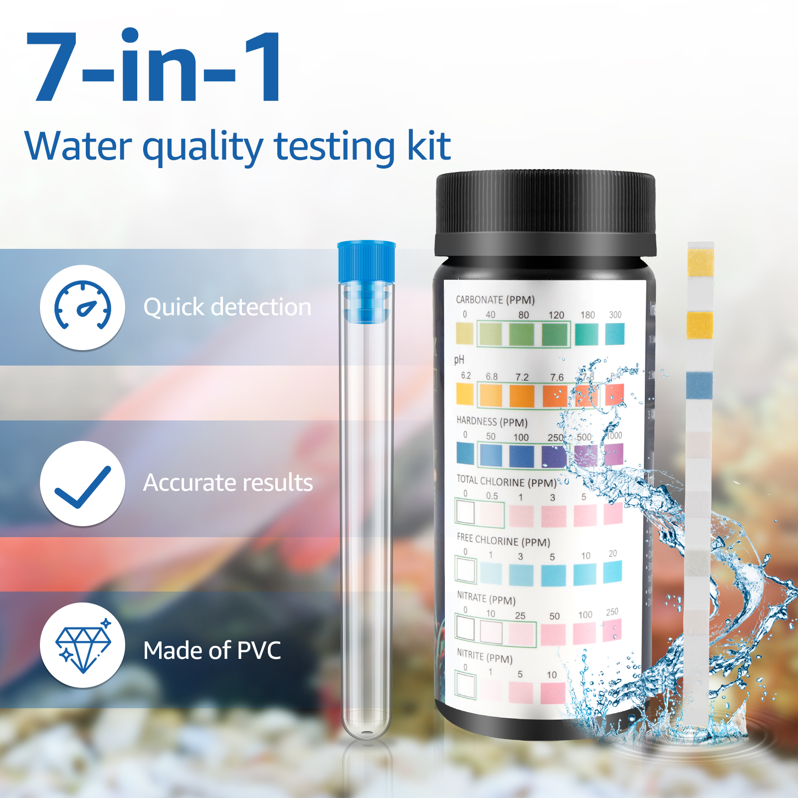 100Pcs 7 in 1 Aquarium Test St - Aquarium Fishing 리뷰 및 가격