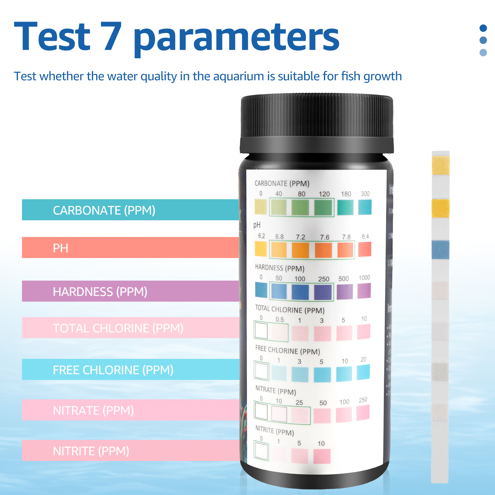 100Pcs 7 in 1 Aquarium Test St - Aquarium Fishing 리뷰 및 가격